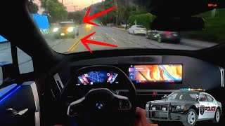 2023 BMW IX Xdrive50 POVDrive Almost got caught [upl. by Thomey]