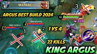 ARGUS One Hit Damage Build 22 Kills amp Maniac in 2024  Ultimate Guide  ARGUS BEST BUILD 2024 [upl. by Atiuqat]