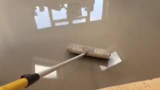 Self levelling compound and spiked roller to perfect a subfloor [upl. by Luanne660]