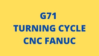 G71 Turning cycle cnc fanuc programming [upl. by Amber119]