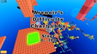 Arenoirs Difficulty Chart Obby Stage 1  180  Roblox [upl. by Edyaj]