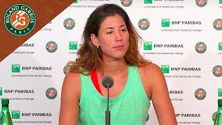 Garbine Muguruza  Press Conference After Semi Finale 2016  RolandGarros [upl. by Akeit28]