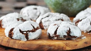 Chocolate Crinkles Recipe Demonstration  Joyofbakingcom [upl. by Aioj]