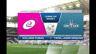 Currie Cup 2018  iCollege Pumas vs Tafel Lager Griquas [upl. by Ahsilak]