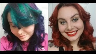 What I used to go from Dark Purple to Bright Red Hair [upl. by Mariand]