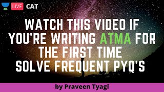 How to prepare for ATMA Exam 2021  Solve frequent Previous Year Questions  ATMA Exam Preparation [upl. by Ezalb216]