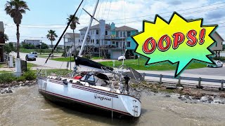 Beached Sailboat Off of Todville Road in Seabrook [upl. by Velda]