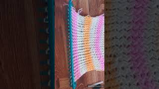 loom knitting blanket [upl. by Arratahs]