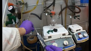 Transferring Solvents amp Reagents with a Syringe on a Schlenk Line [upl. by Ellebanna735]