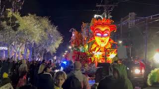 Mardi Gras  Krewe of Orpheus Parade at St Charles Ave New Orleans LA [upl. by Eednak]