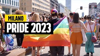 Milano Pride 2023 cittadini politica e spettacolo quotVogliamo i diritti di tuttiquot [upl. by Hcire]