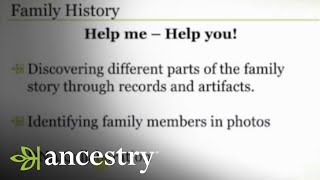 Its Family History NOT Personal History  Ancestry [upl. by Ludwog]