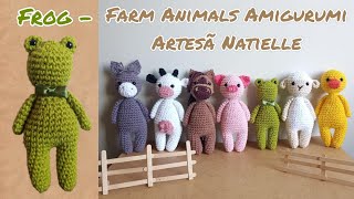 Frog Amigurumi Farm Animals  Artesã Natielle [upl. by Eenobe]