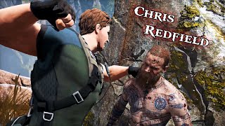 Chris Redfield punches a boulder in God of War meme [upl. by Marybella]