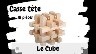 Solution Casse tete LE CUBE 18 PIECES [upl. by Alleb948]