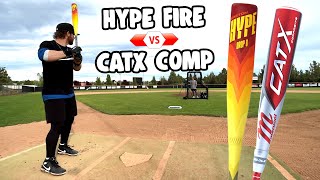 EASTON HYPE FIRE vs MARUCCI CATX COMPOSITE  USSSA Baseball Bat Review [upl. by Seaddon]