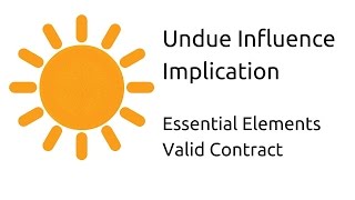 Implication of Undue Influence  Other Essential Elements of a Valid Contract  CA CPT  CS amp CMA [upl. by Gambell]