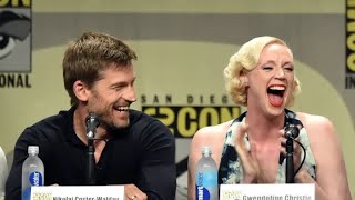 Nikolaj CosterWaldau amp Gwendoline Christie Funny Moments [upl. by Julian]