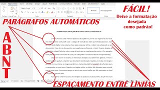 Word  Formatar Parágrafos Espaçamento entre Linhas Normas ABNT  Atualizado 2023 [upl. by Hermione763]