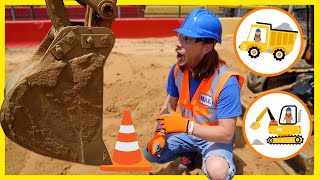 Construction Equipment for Kids  Handyman Hal Visits Diggerland USA [upl. by Carmelle]