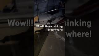 Boats sinking everywhere in Charleston sinking storm yacht damage [upl. by Acimehs]