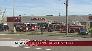 Crews respond to fire at Orange pizza shop [upl. by Lindo]