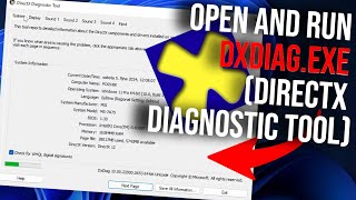 How to Open and Run dxdiagexe DirectX Diagnostic Tool on Windows 1011 [upl. by Atinor]