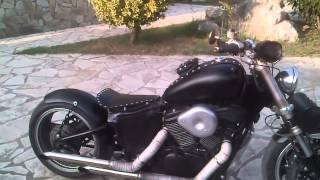 BOBBER HONDA STEED 600 EXHAUST SOUND [upl. by Adelaide]