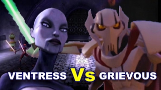 Lightsaber Duels  Asajj Ventress vs General Grievous [upl. by Corell528]