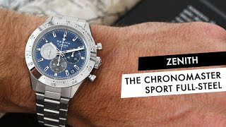 INTRODUCING The Zenith Chronomaster Sport Now With Polished Steel Bezel amp Metallic Blue Dial [upl. by Acino]