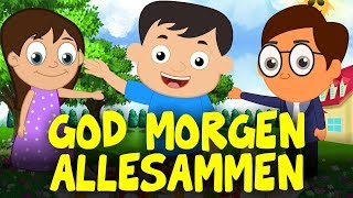 Barnesanger på norsk  God morgen alle sammen med tekst  Norske barnesanger [upl. by Arrais]