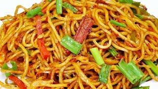 शेजवान नूडल्स  Schezwan Noodles Recipe  Indian Street Food  MadhurasRecipe [upl. by Ireva]