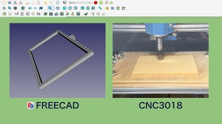 FreeCADでデザイン、CANDLEで転送、CNC3018で切削 [upl. by Kolnos]