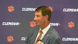 Clemson 59 NC State 35 Dabo Swinney postgame reaction pt 1 [upl. by Tildy793]