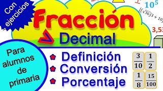 Fracción decimal con ejercicios [upl. by Enilav]