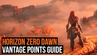 Horizon Zero Dawn  How to find all 12 Vantage points Vantage points guide [upl. by Hyacinthe326]