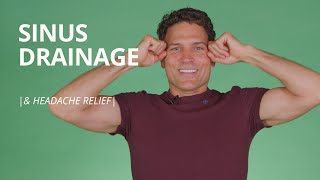 3 Sinus Headache Relief Exercises  Paranasal Sinus Drainage Massage [upl. by Akirdnas]