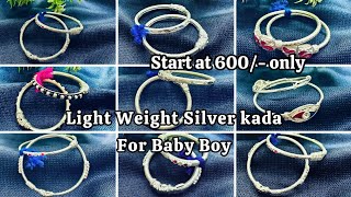 Latest silver baby kada designs with weight and price  Silver bangles for kids with price [upl. by Ttreve526]