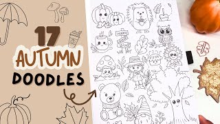 17 Autumn doodles for when youre bored  Fall doodle ideas [upl. by Yeliak820]