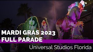 Mardi Gras 2023 Full Parade  Universal Studios Florida [upl. by Odrawde]