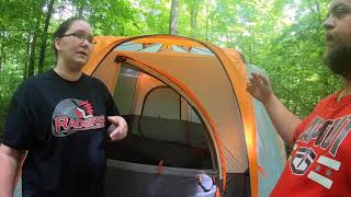 Coleman 98 Octagon Tent Review  Ohiopyle State Park [upl. by Phila690]