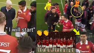 Nerves Casemiro decides to start penalty kick after crazy Bruno speech😱 tone 4 Man United Brighton [upl. by Ladiv411]