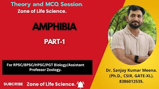 Amphibia Part1RPSCMPPSCBPSCHPSCBSCMSCPGT Biology amp Assistant Professor Zoology [upl. by Limay]