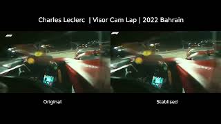 Charles Leclerc Visor Cam Race Lap Bahrain 2022 [upl. by Gnuhc]