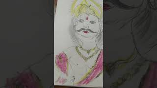 My new video vibhishan ka sketch saat chirenjivi ka sketch banane ka ideashortsfeed art shorts [upl. by Itirahc]