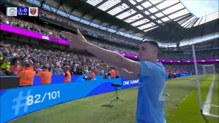 PHIL FODEN GOAL  MANCHESTER CITY VS WEST HAM [upl. by Leamsi]