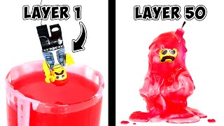 I Trapped LEGO In 100 Layers of HOT WAX [upl. by Eneiluj]