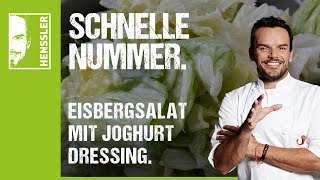 Schnelles EisbergsalatRezept mit JoghurtDressing von Steffen Henssler [upl. by Asset]