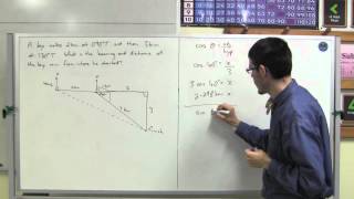 Solving bearings problems using trigonometry [upl. by Ymmat]