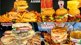 ASMR MUKBANG HUGE CHEESEBURGER  MUKBANG COMPILATION [upl. by Ferguson201]